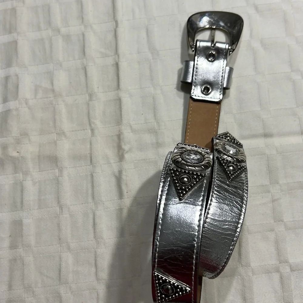 LEATHEROCK Ladies Leather Belt BLING Crystal - Picture 7 of 10